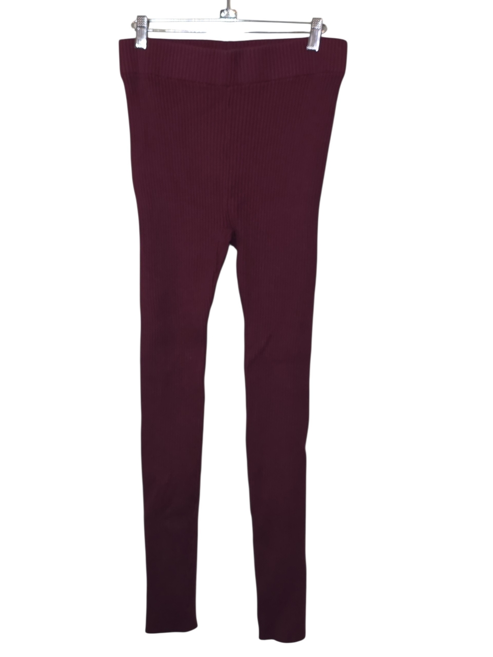 Women's Lunya Cotton silk ribbed leggings in deep plum size medium